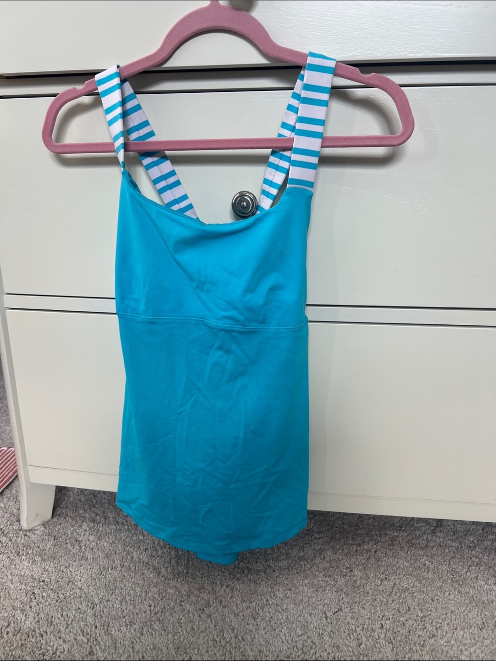 Lululemon crossback striped tank size 6